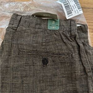 J.Crew Checkered Pants in Brown and Black